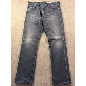 AG Adriano Goldschmied Jeans Mens 33R Gray The Everett Slim Straight Aged Denim